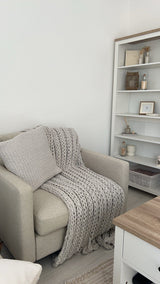 Ava Sand Armchair - Pale Oak Legs