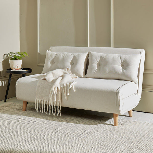 Una 2 Seater Double Sofa Bed - Oatmeal Linen