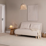 Una Double Teddy Sprung Sofa Bed - Warm White