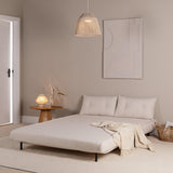Una Double Teddy Sprung Sofa Bed - Warm White