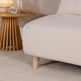 Una Double Teddy Sprung Sofa Bed - Warm White