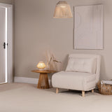 Una Single Teddy Sprung Sofa Bed - Warm White