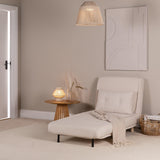 Una Single Teddy Sprung Sofa Bed - Warm White