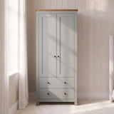 Bampton Double Wardrobe - Stone Grey - New