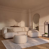 Nathalia 65cm Whitewash Coffee Table - Soft Beige - Laura James 