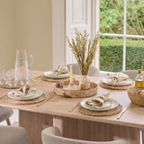 Bastian 220cm Limewash Dining Table Set - 6 Seater - Archer Soft Beige Dining Chairs - Whitewash Legs - Laura James 