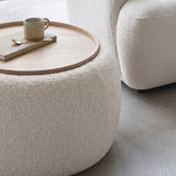 Nathalia 65cm Whitewash Coffee Table - Chalked White - Laura James 