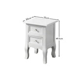 White Bedside Tables (2 Units) Fully Assembled - Laura James