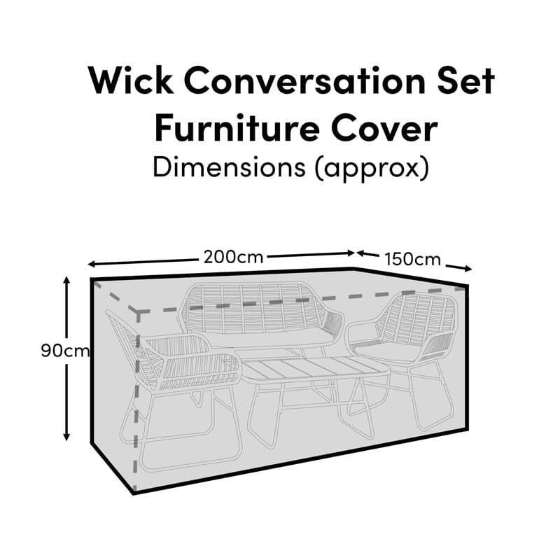 Wick Conversation Set Furniture Cover - Laura James