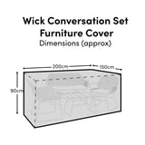 Wick Conversation Set Furniture Cover - Laura James