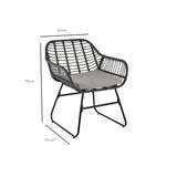 wicker chair dark grey - Laura James
