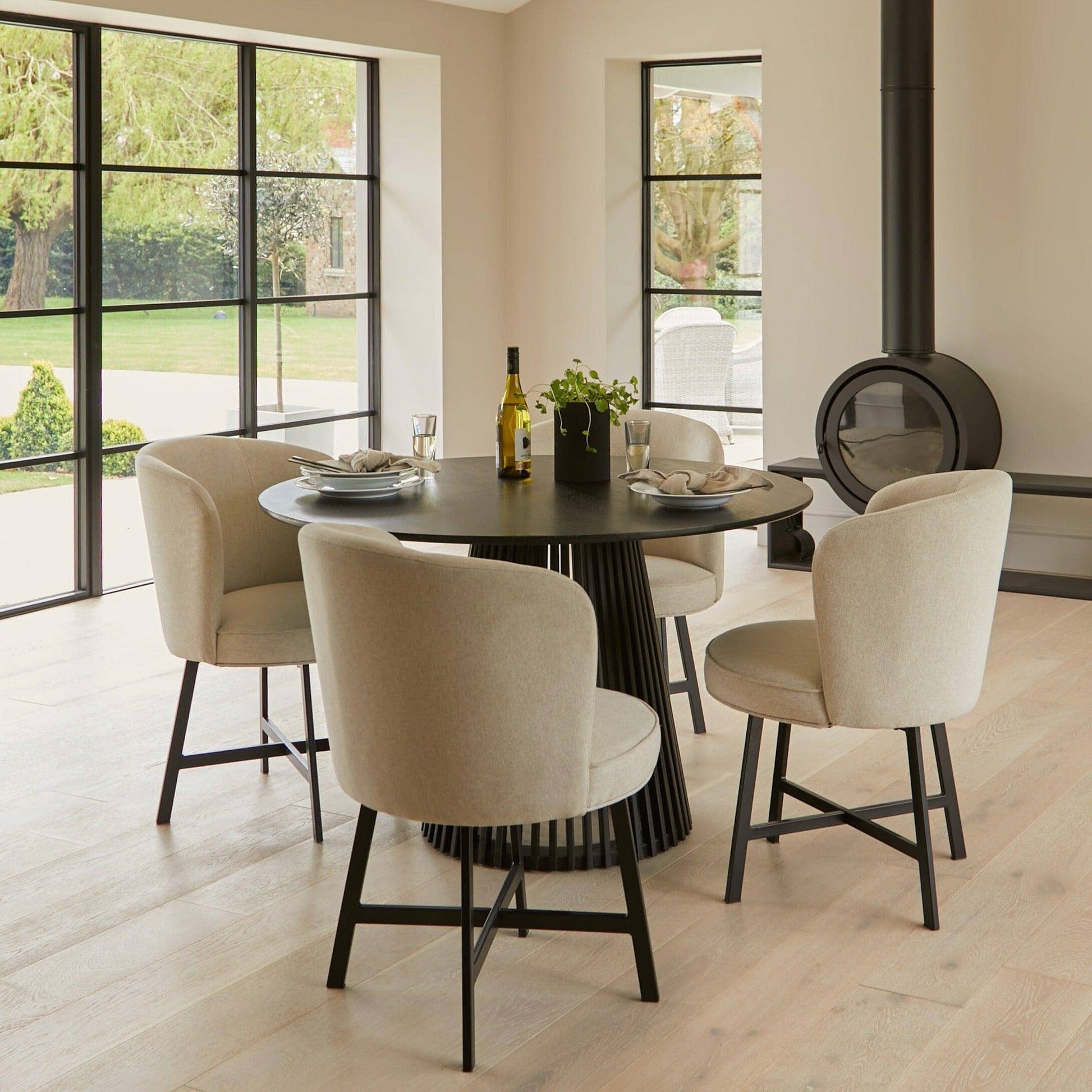 Round Dining Room Table And Chairs Compact Round Dining Set With