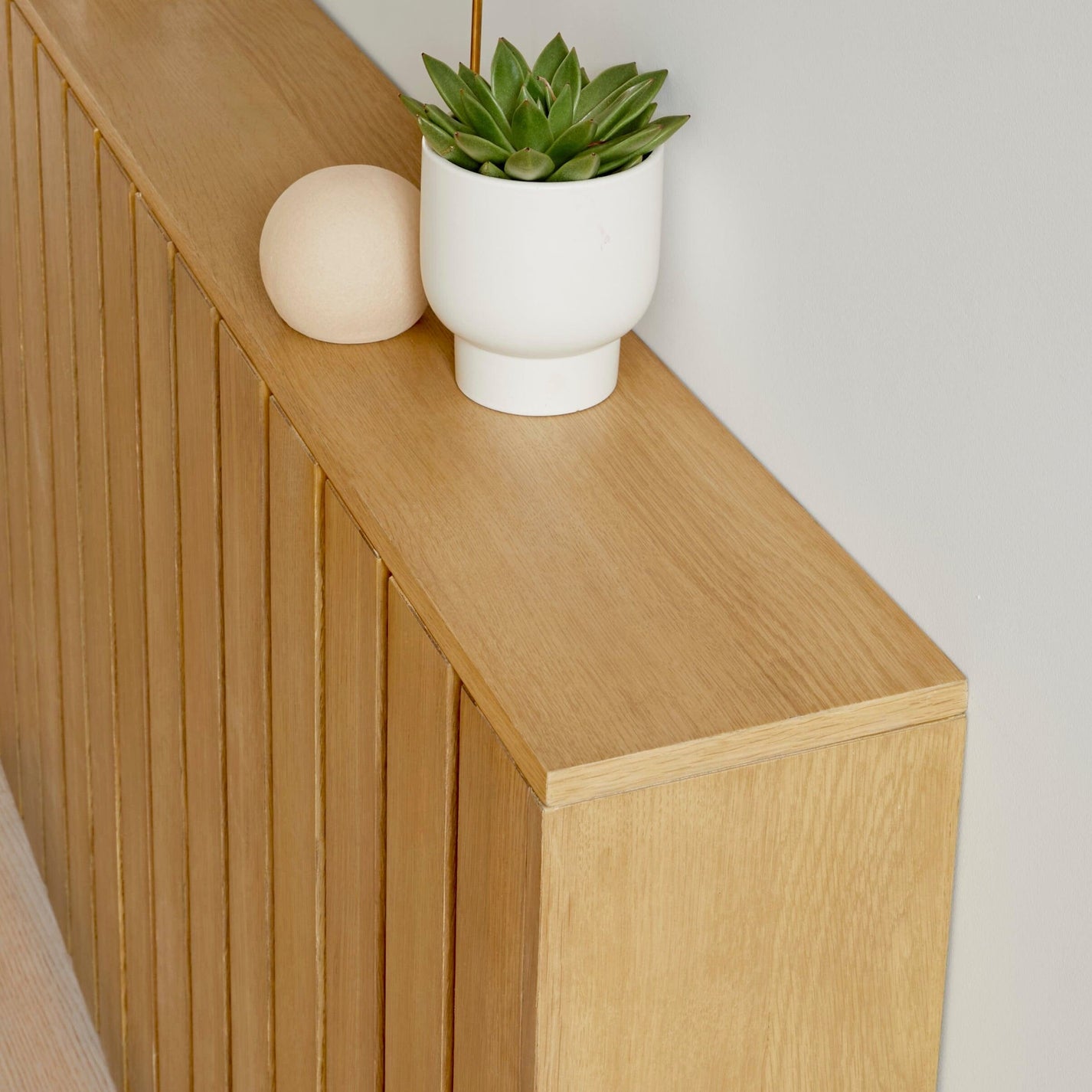 Willow Medium Radiator Cover in Pale Oak - Laura James