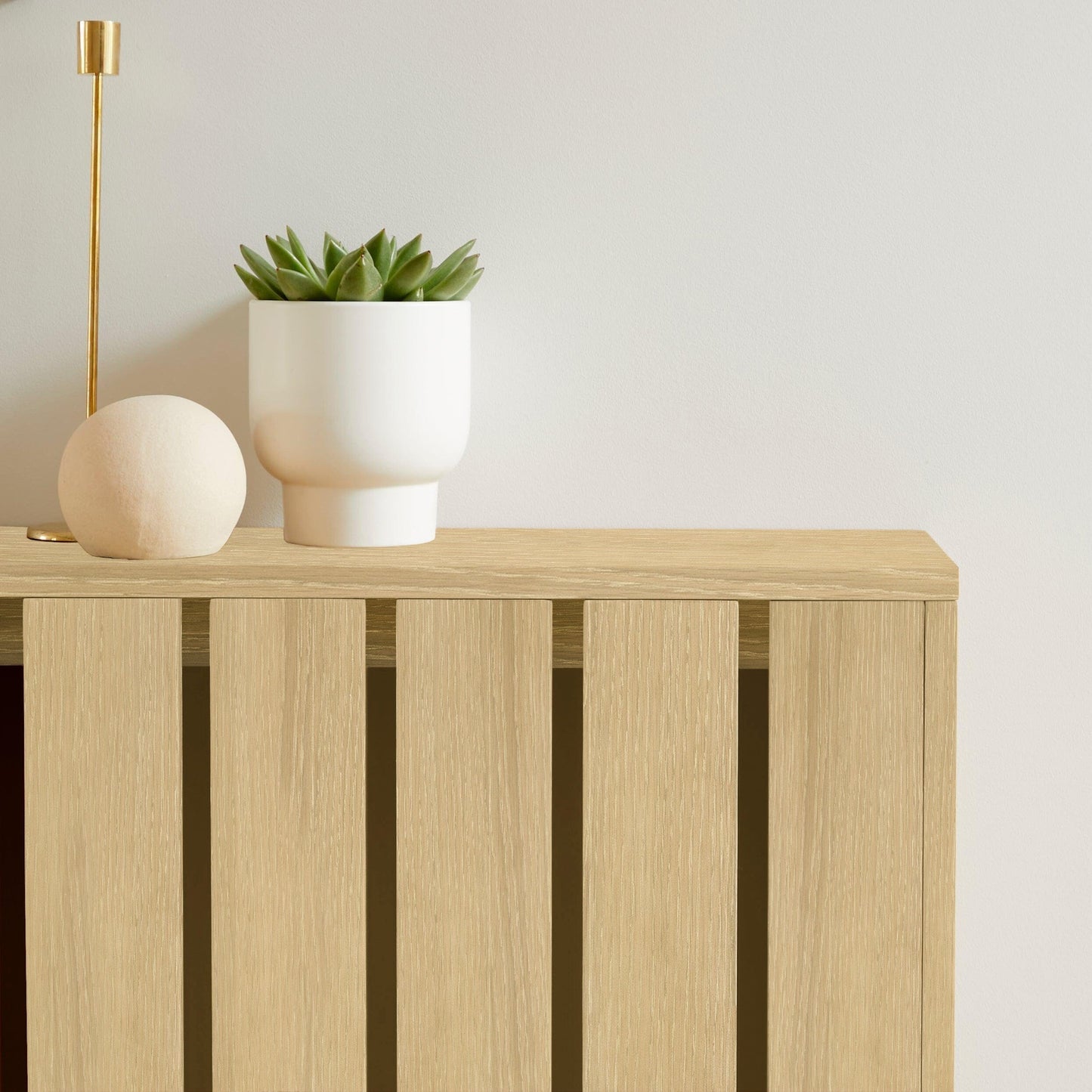 Willow Small Radiator Cover in Whitewash Oak - Laura James