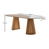 Willow Pale Oak  Oval Dining Table