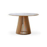 Willow 4 Seater Pale Oak Dining Table Set - Freya Oatmeal Dining Chairs with Pale Oak Legs - Laura James