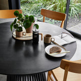 Willow Black Round Dining Table