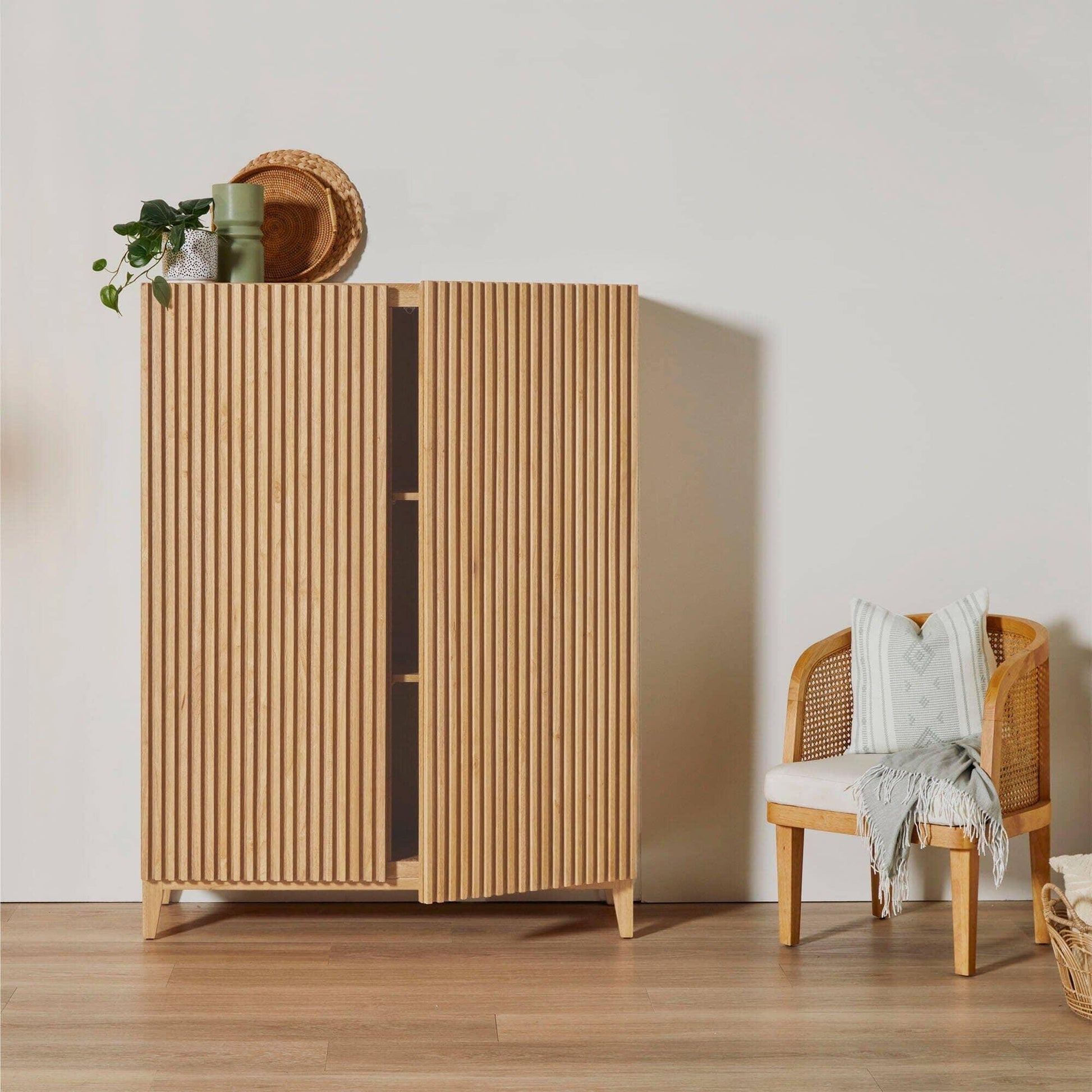 Willow Tall Cabinet Pale Oak - Laura James