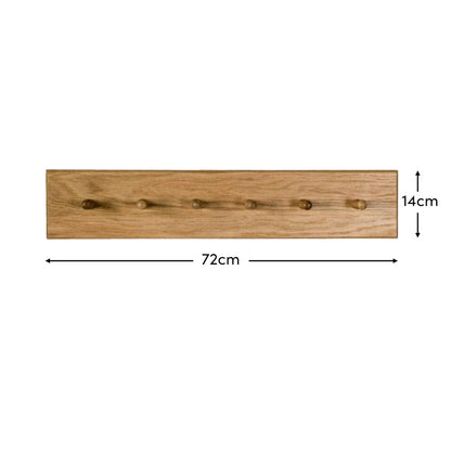 Willow Wooden Coat Rack - Oak - Laura James 