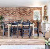 Willow Wooden Dining Chairs Set of 2 - Black - Laura James