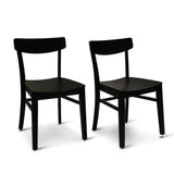 Willow Wooden Dining Chairs Set of 2 - Black - Laura James