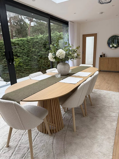 Willow Whitewash Oval Dining Table
