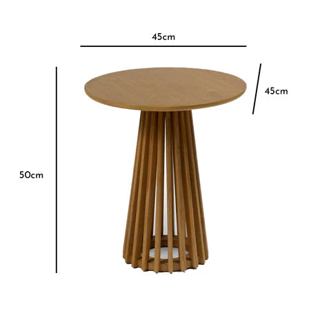 Willow Pale Oak Side Table - Laura James