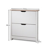 Windsor Shoe Cabinet - 2 Door - Grey