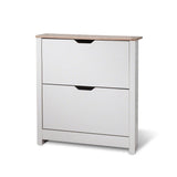 Windsor Shoe Cabinet - 2 Door - White