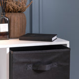 Wooden 4 Cube Storage Unit (Black Baskets) - Laura James