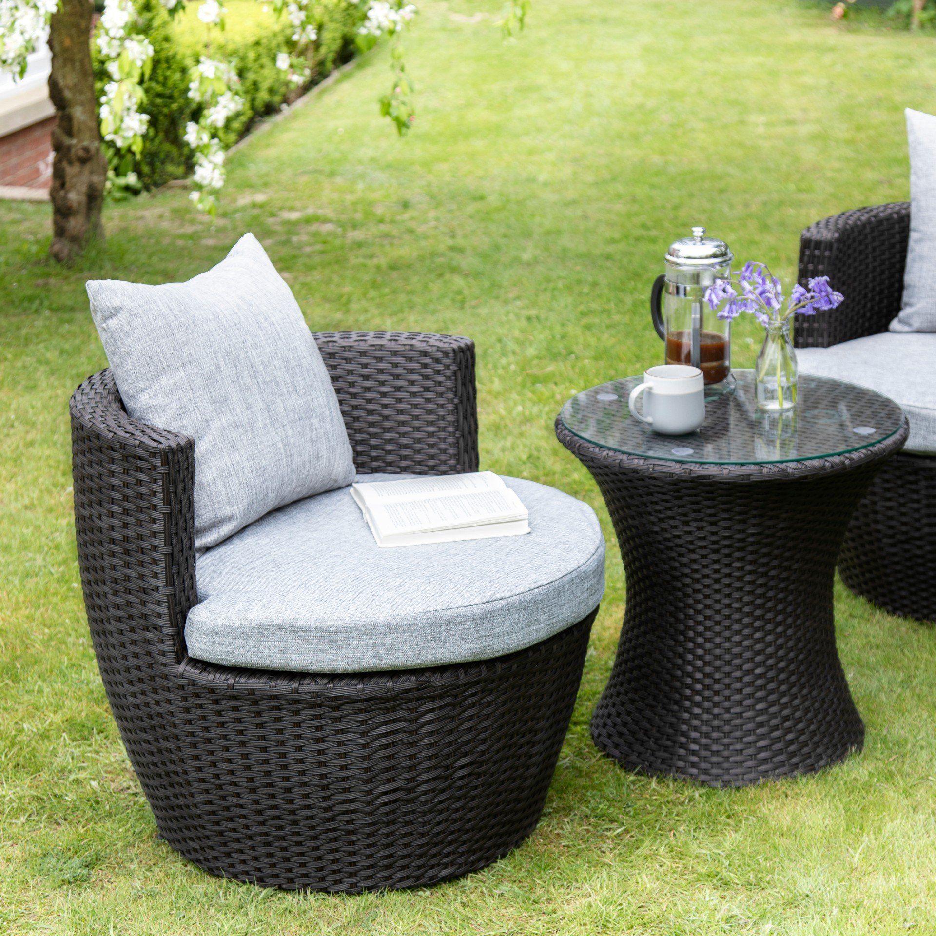 Egg rattan bistro set discount