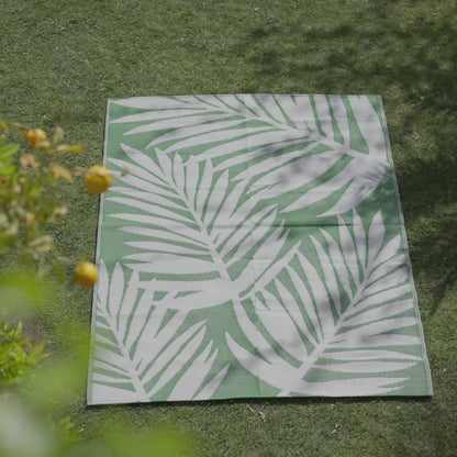 Reversible Outdoor Rug - Palm Leaf print - 160cm x 230cm