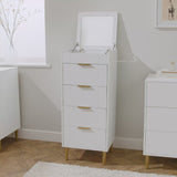 Gloria tallboy - white and brass effect - Laura James