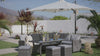 9 Seater Rattan Outdoor Corner Sofa Set - Grey Weave - Laura James