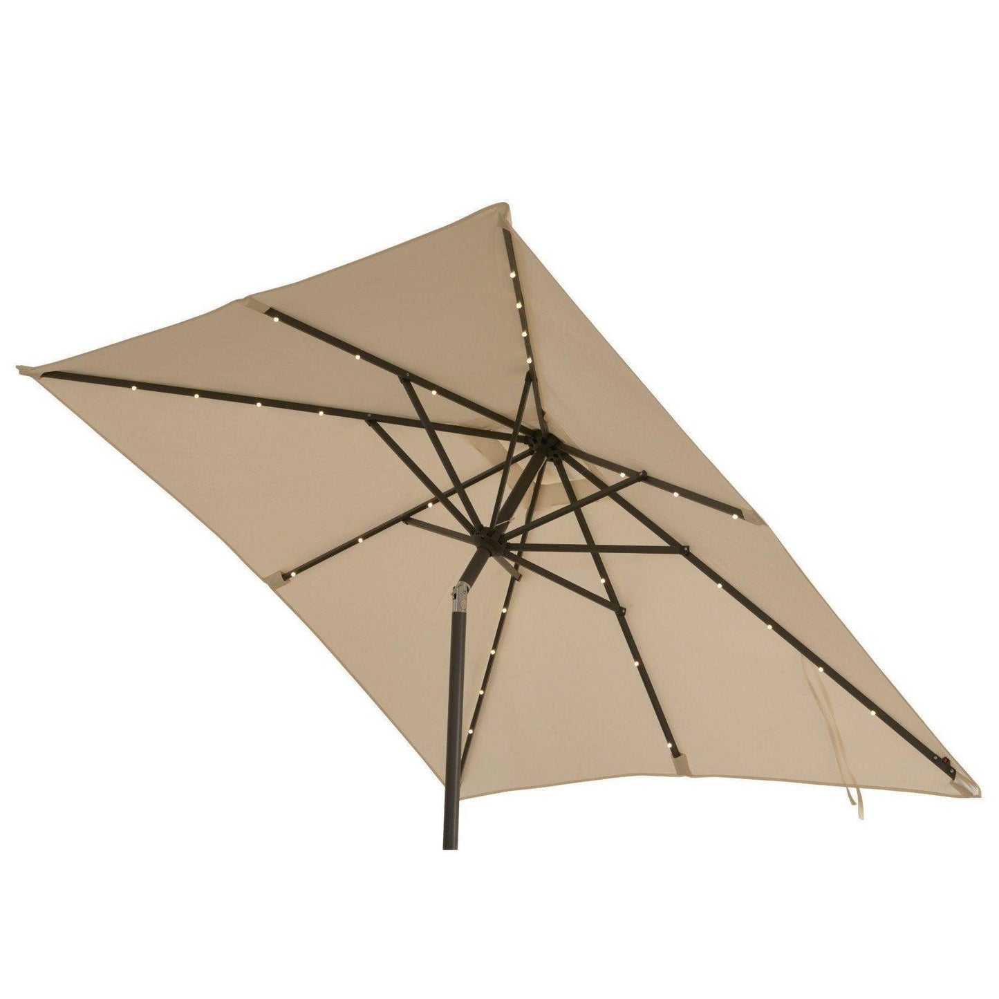 8 Seat Rattan Cube Outdoor Dining Set with Premium Parasol and Parasol Rain Cover - Black Weave - Laura James