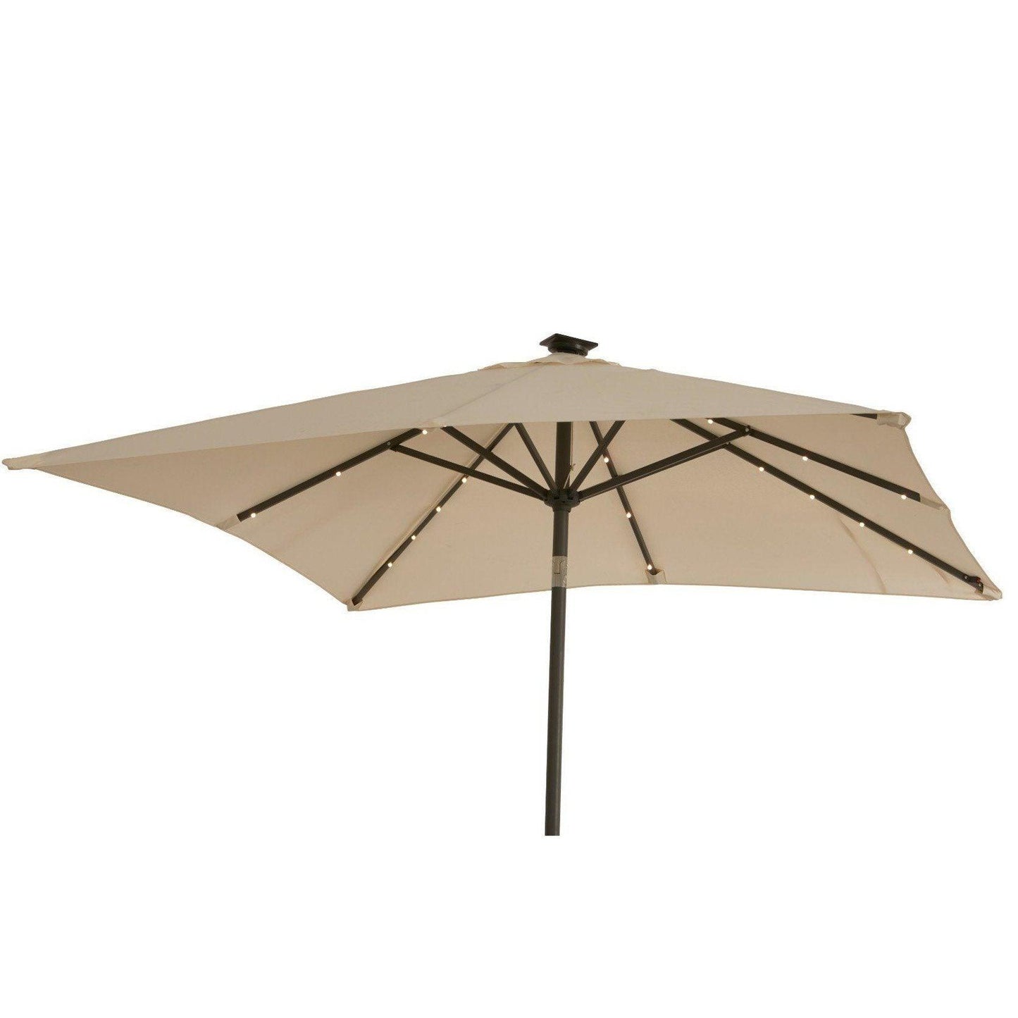 8 Seat Rattan Cube Outdoor Dining Set with Premium Parasol and Parasol Rain Cover - Black Weave - Laura James