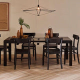 Magnus Black Wood extendable dining table - Laura James