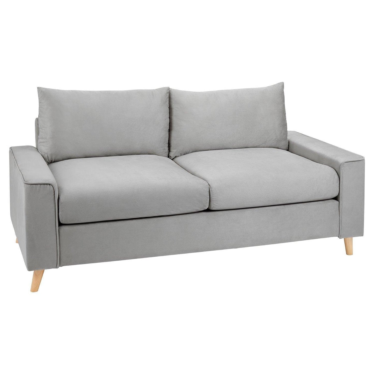 Elodie 2 seater sofa – grey velvet - modern - Laura James