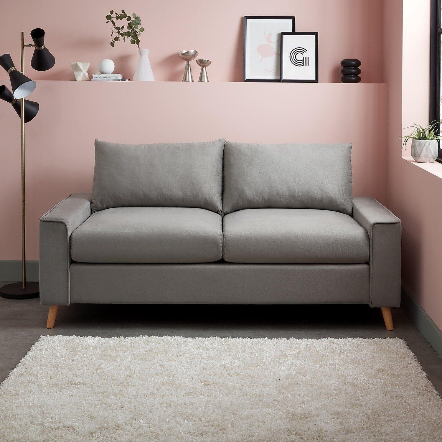 Simple grey couch sale