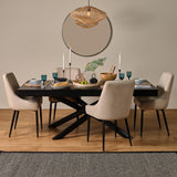 Amelia Black Wood dining table - Laura James