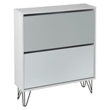 Anderson shoe cabinet - 2 door - white and grey - Laura James