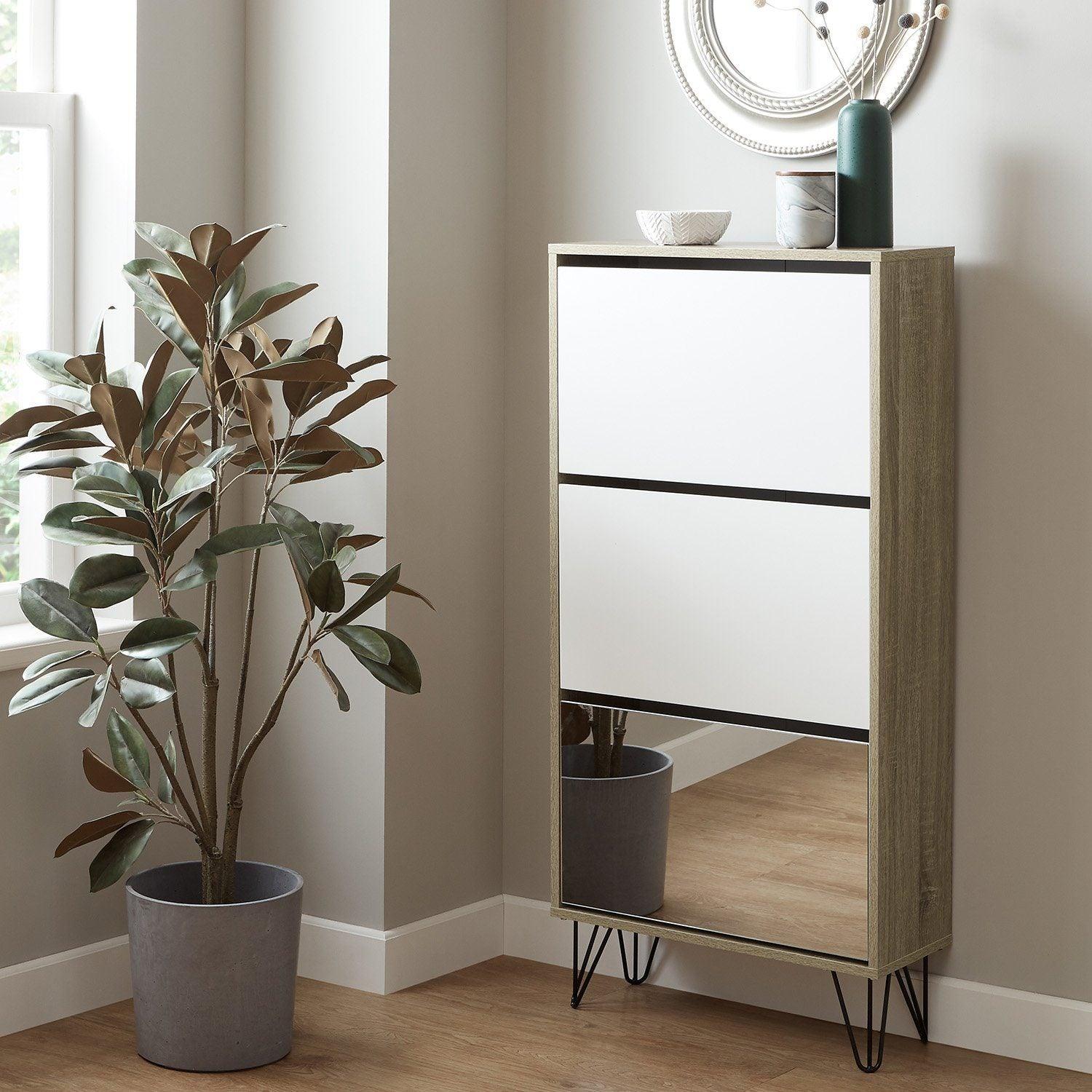 Anderson Shoe Cabinet Door Oak Effect White – Laura James