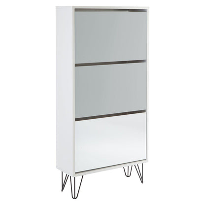 Anderson shoe cabinet - 3 door - white and grey - Laura James