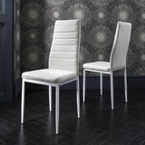 White Dining Table and Chairs - 6 Seater Set - Laura James