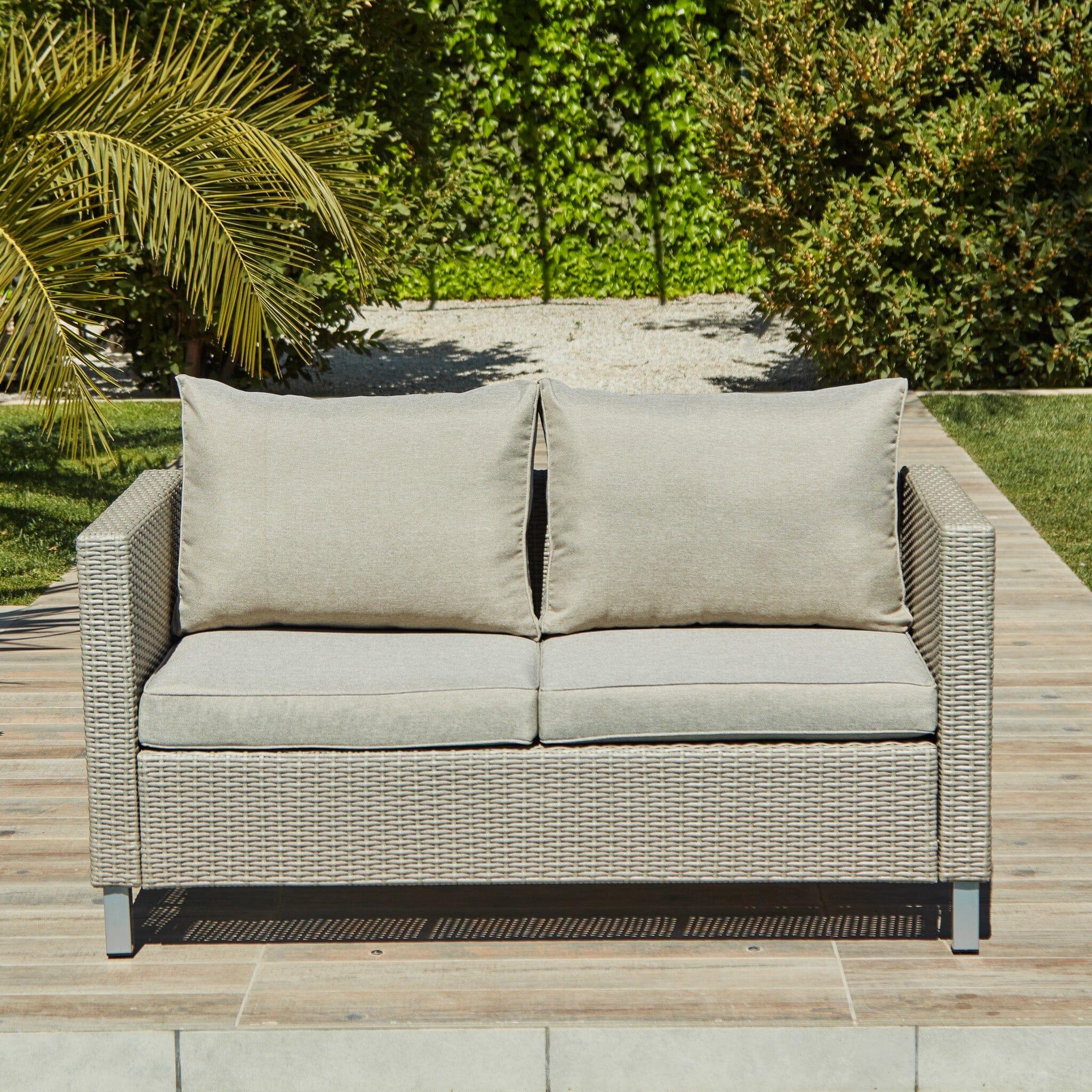 Aria Grey Two Seater Garden Sofa Laura James