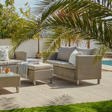 Aria Rattan Garden Sofa Set with Parasol - Laura James