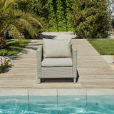 Aria Rattan Garden Sofa Set with Grey Parasol - Laura James