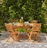 Ashby 4 Seater Wooden Dining Set - 120cm