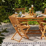 Ashby 4 Seater Wooden Dining Set - 120cm