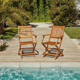 Ashby Wooden Folding armchairs - Set of 2 - Laura James